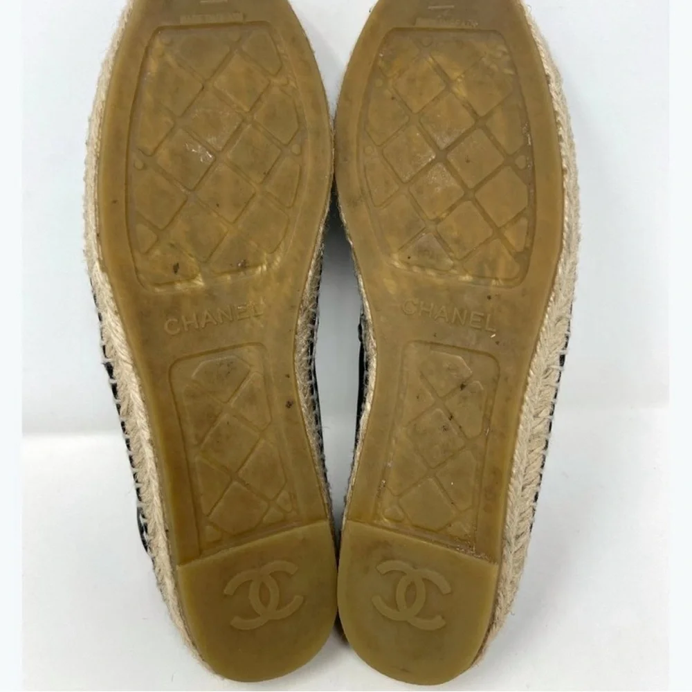 🥰 CC CHANEL mesh black espadrilles 38 - Picture 7 of 7